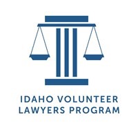 Idaho Volunteer Lawyers Program Logo, balanced scales representing justice.
